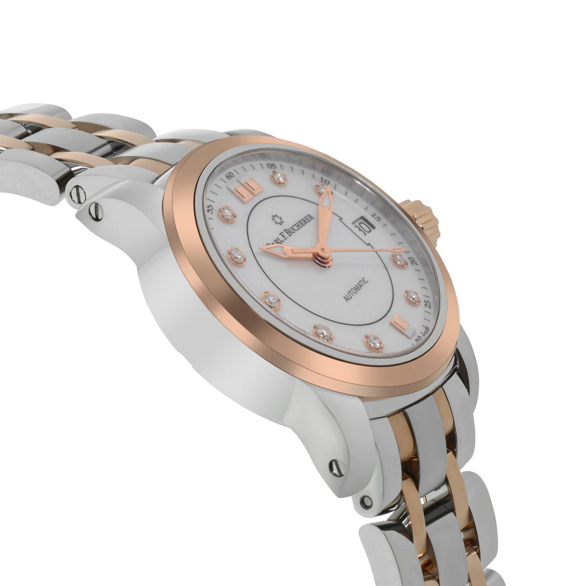 Carl F. Bucherer Patravi AutoDate Diamond Two Tone Women's Watch 00.10621.07.77.21