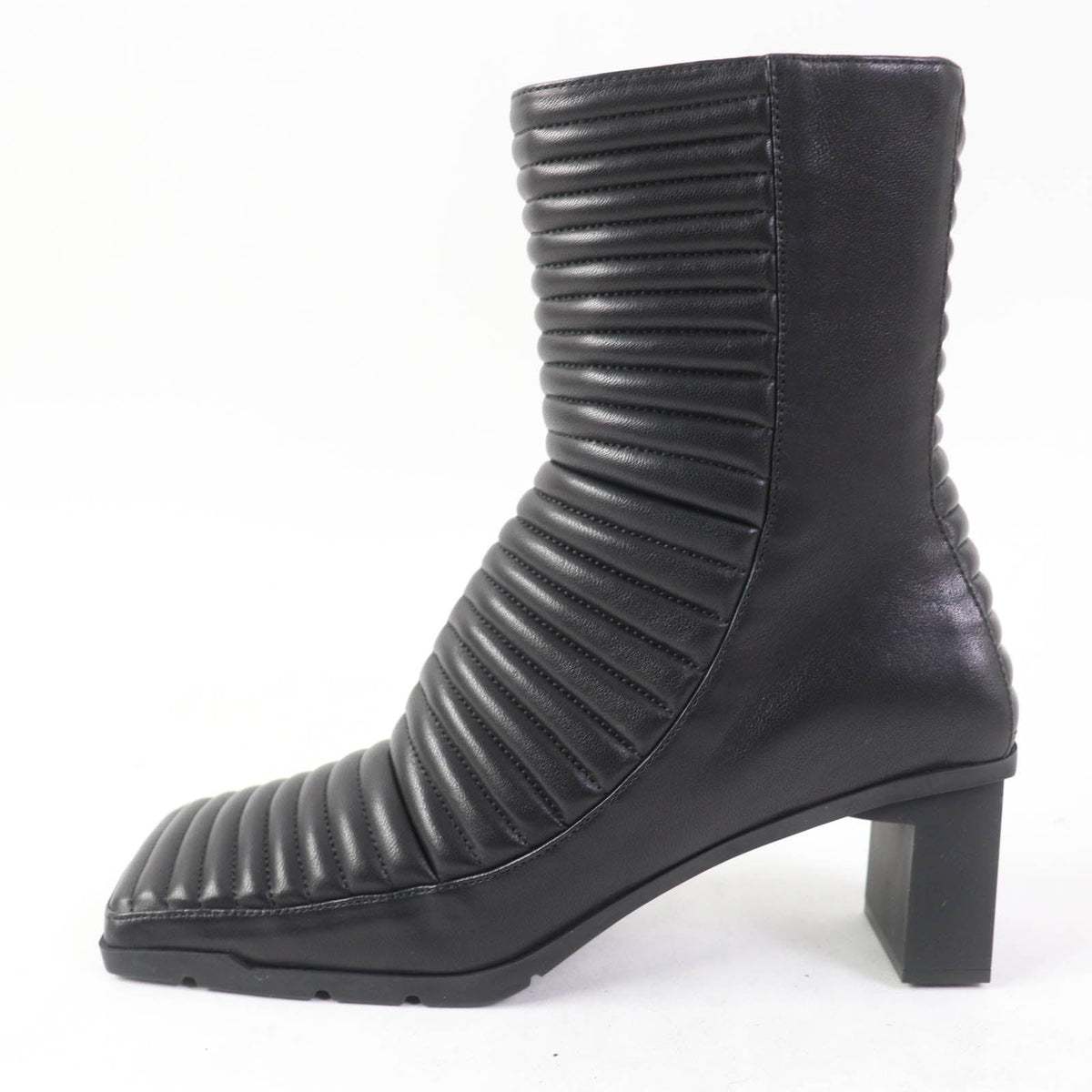balenciaga Quilted Leather Ankle Boots Black 38