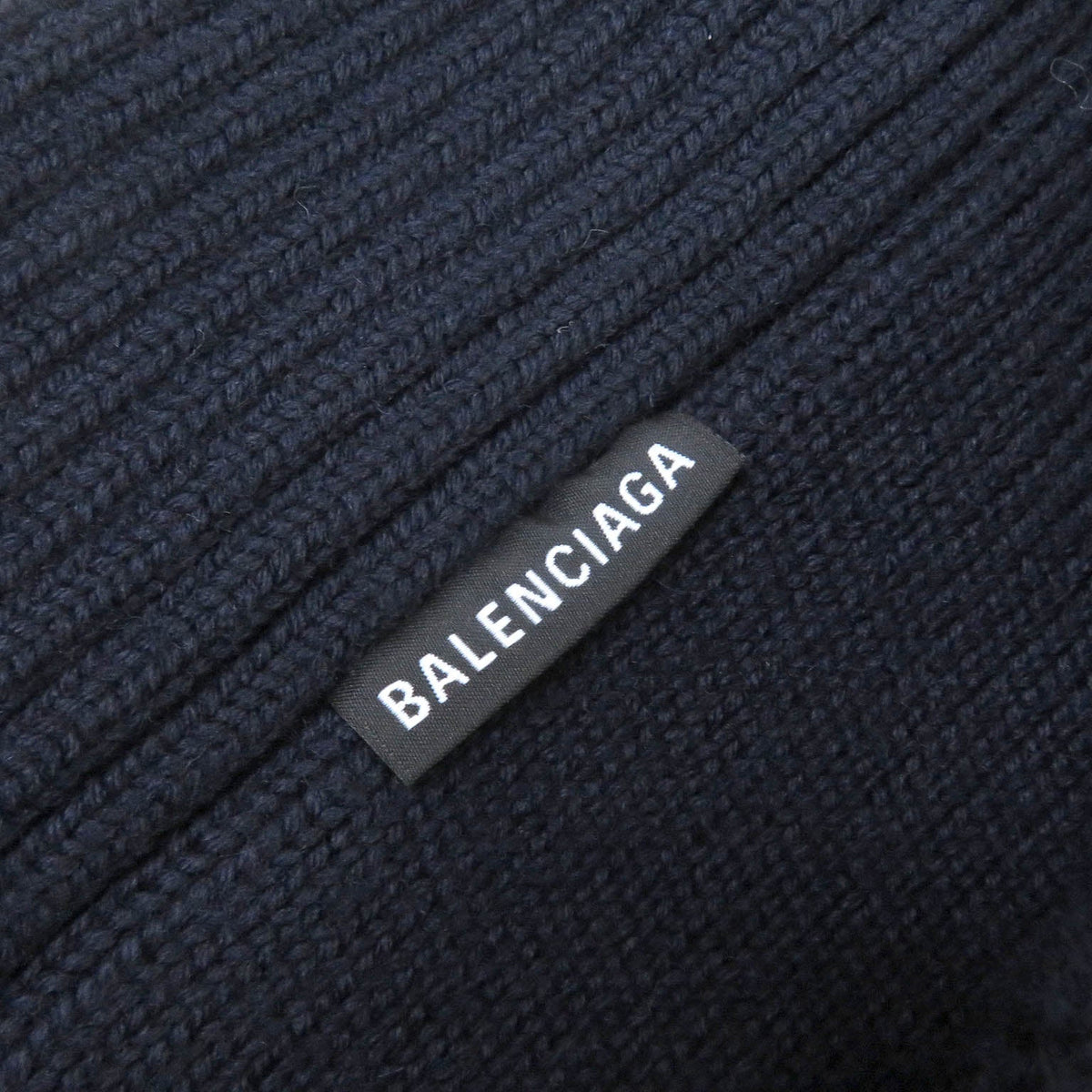 balenciaga Wool Acrylic Oversized High Neck Zip Sweater XS