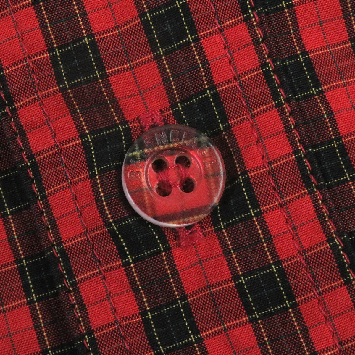 balenciaga Oversized Check Shirt Red