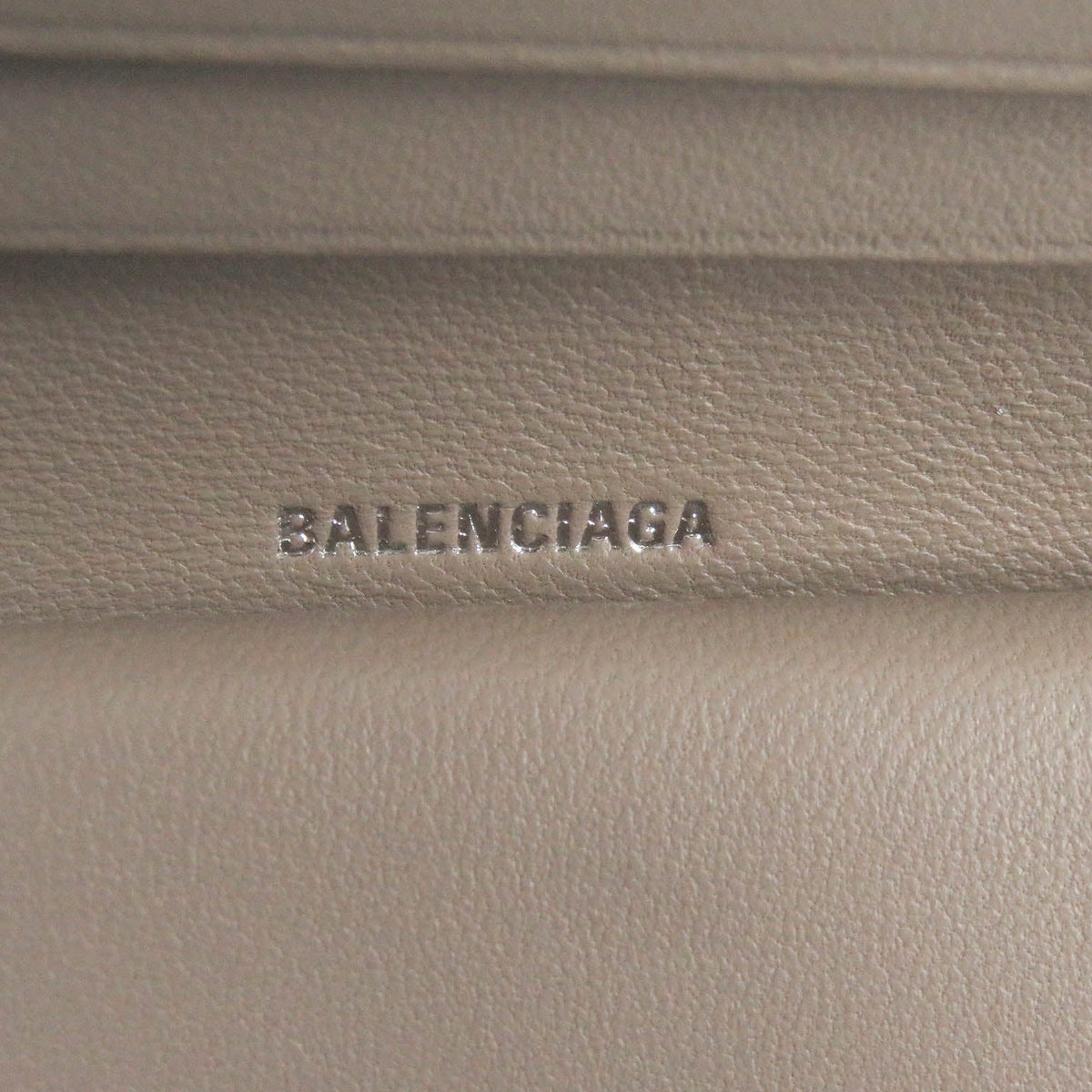 balenciaga BB Logo Silver Leather Bifold Wallet