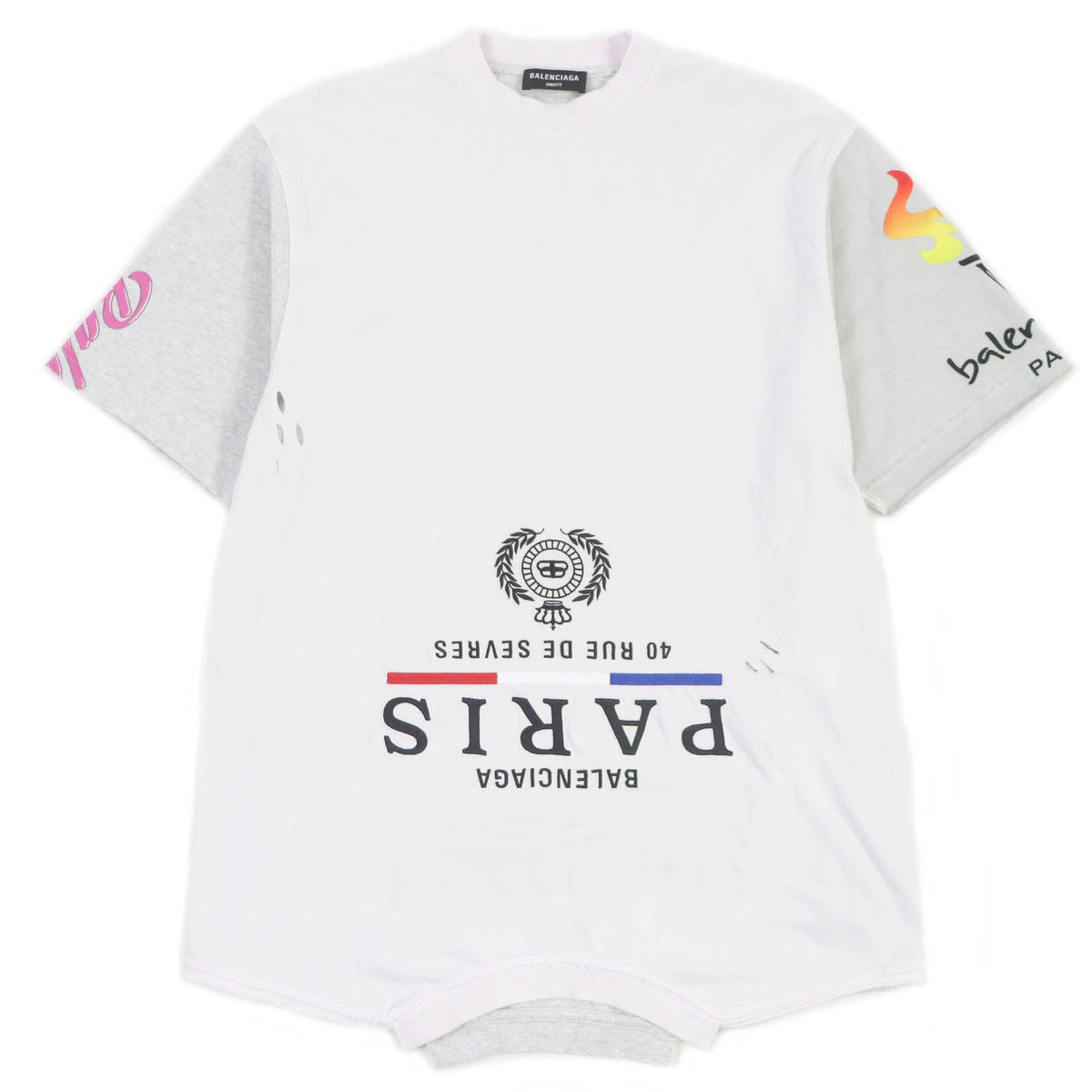 balenciaga Oversized T-shirt Ivory Gray L