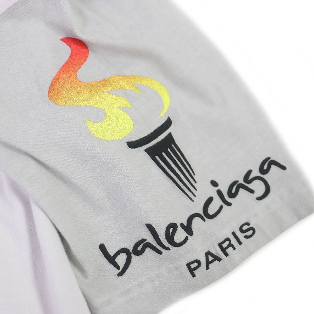 balenciaga Oversized T-shirt Ivory Gray L