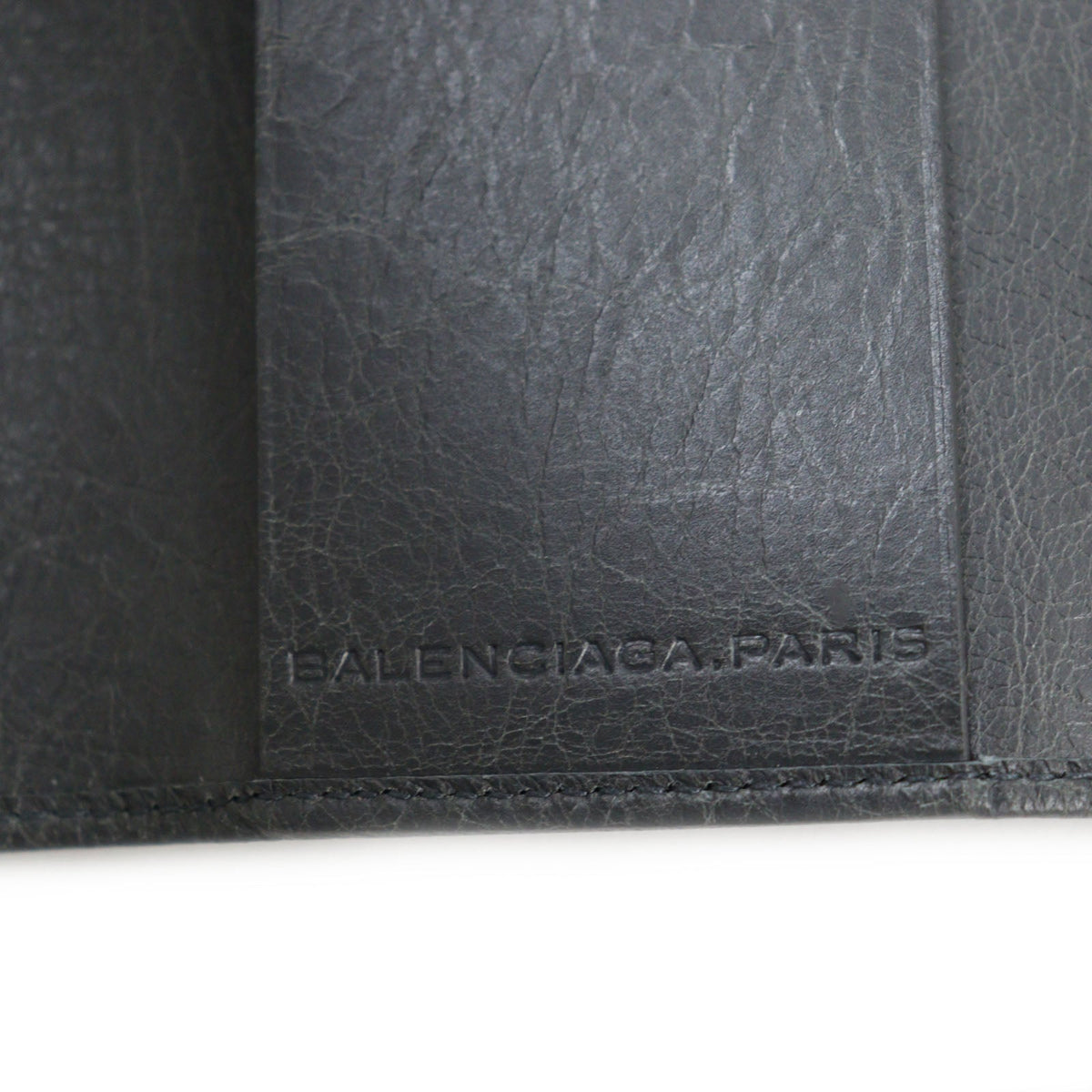 balenciaga Leather Key Holder Gray