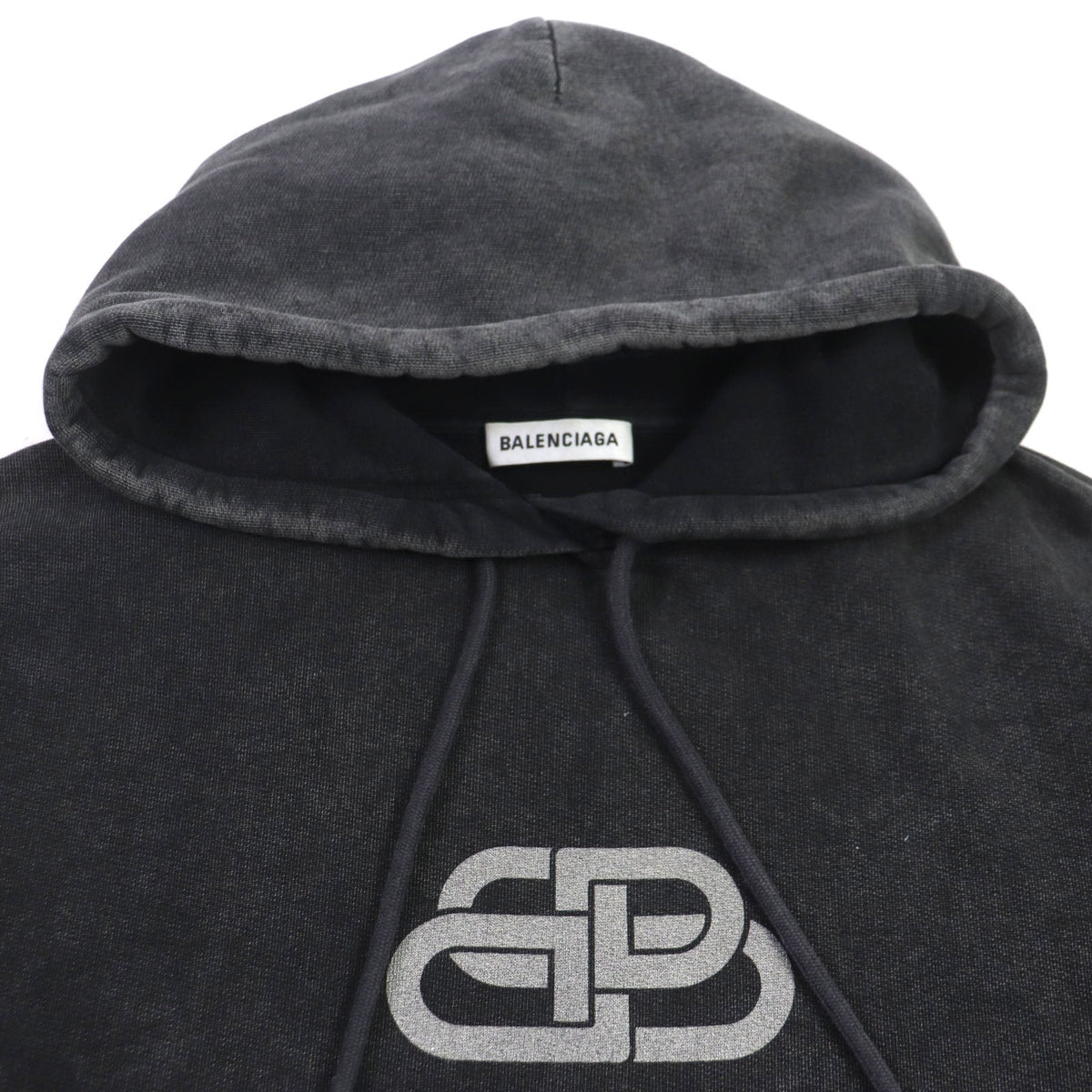 balenciaga Cotton BB Logo Oversized Pullover Hoodie XS