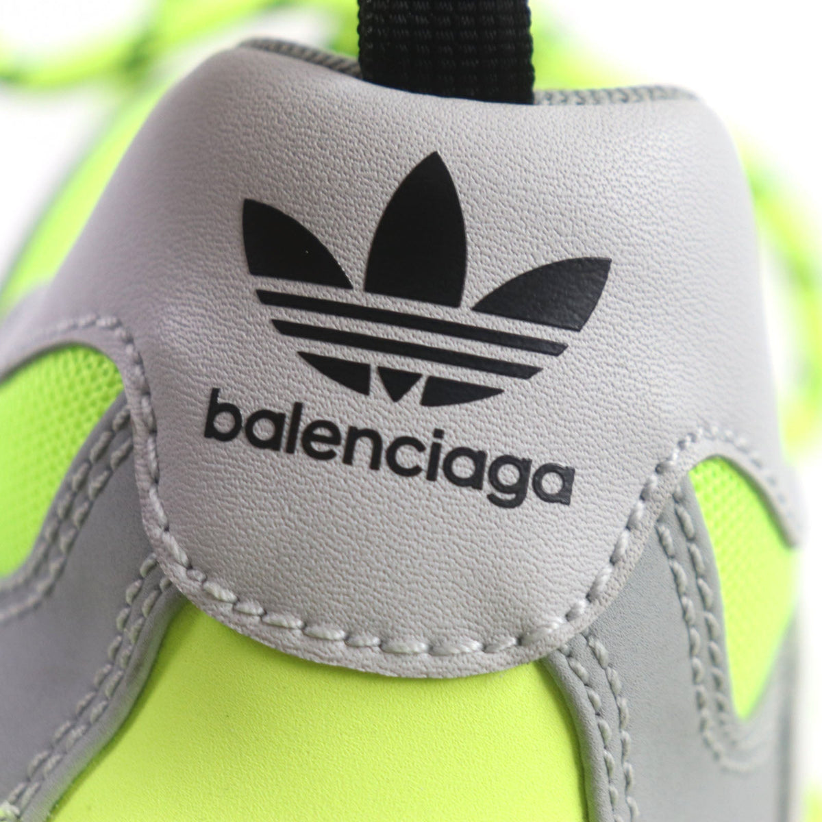 balenciaga Triple S Leather Nylon Sneakers Gray Black Yellow