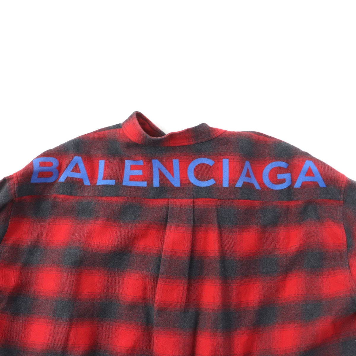 balenciaga Check Pattern Long Sleeve Shirt