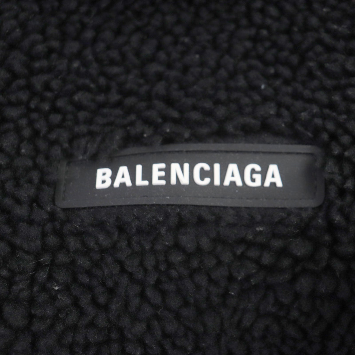 balenciaga Zip-Up Hoodie Fleece Jacket Black