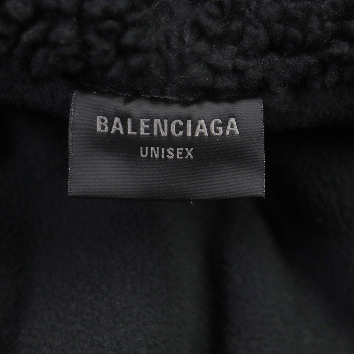 balenciaga Zip-Up Hoodie Fleece Jacket Black