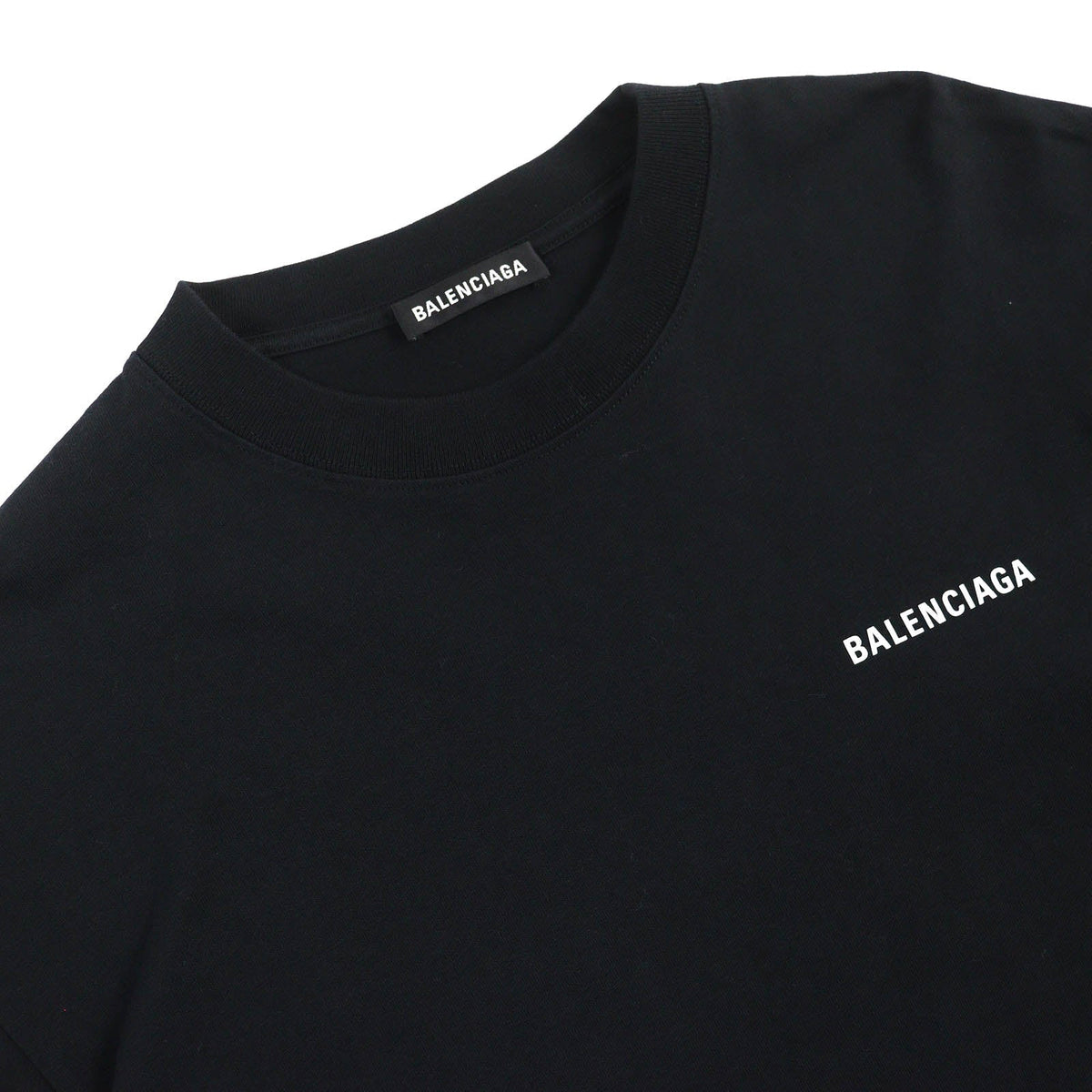 balenciaga Logo Print Oversized T-Shirt Black XS