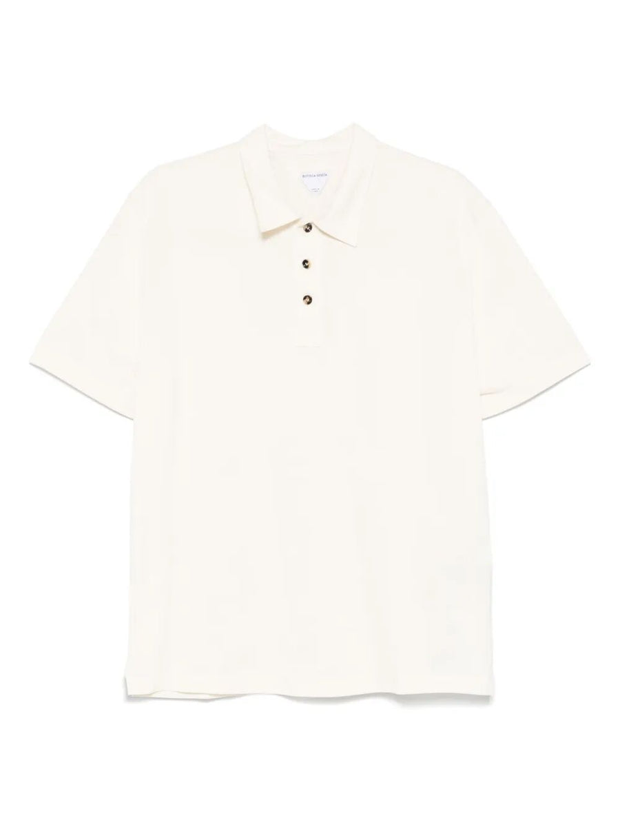 Bottega Veneta Men Fine Cotton Piqué Jersey Polo