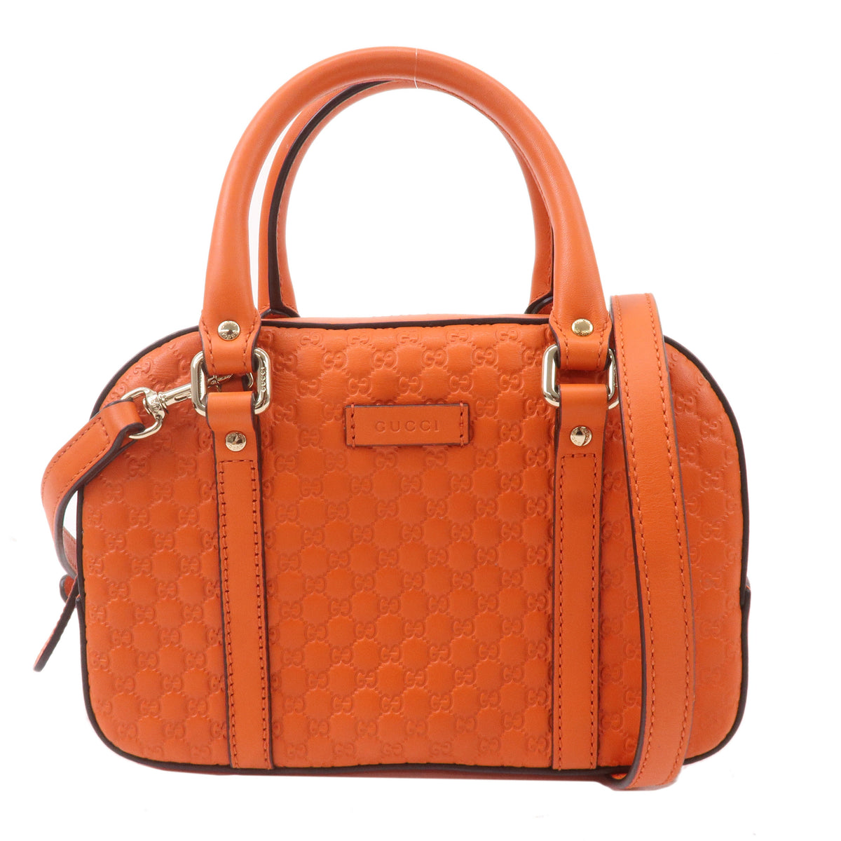 GUCCI Micro Guccissima Leather 2Way Shoulder Bag Orange 510289