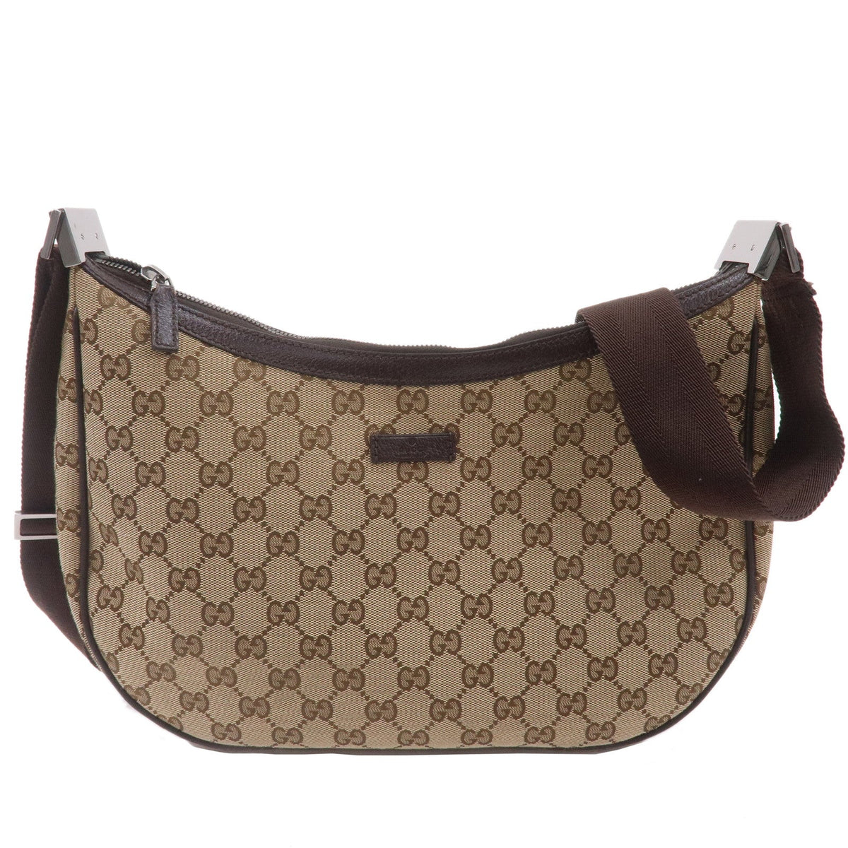 GUCCI GG Canvas Leather Shoulder Bag Cross Body Beige Brown 122790 122790