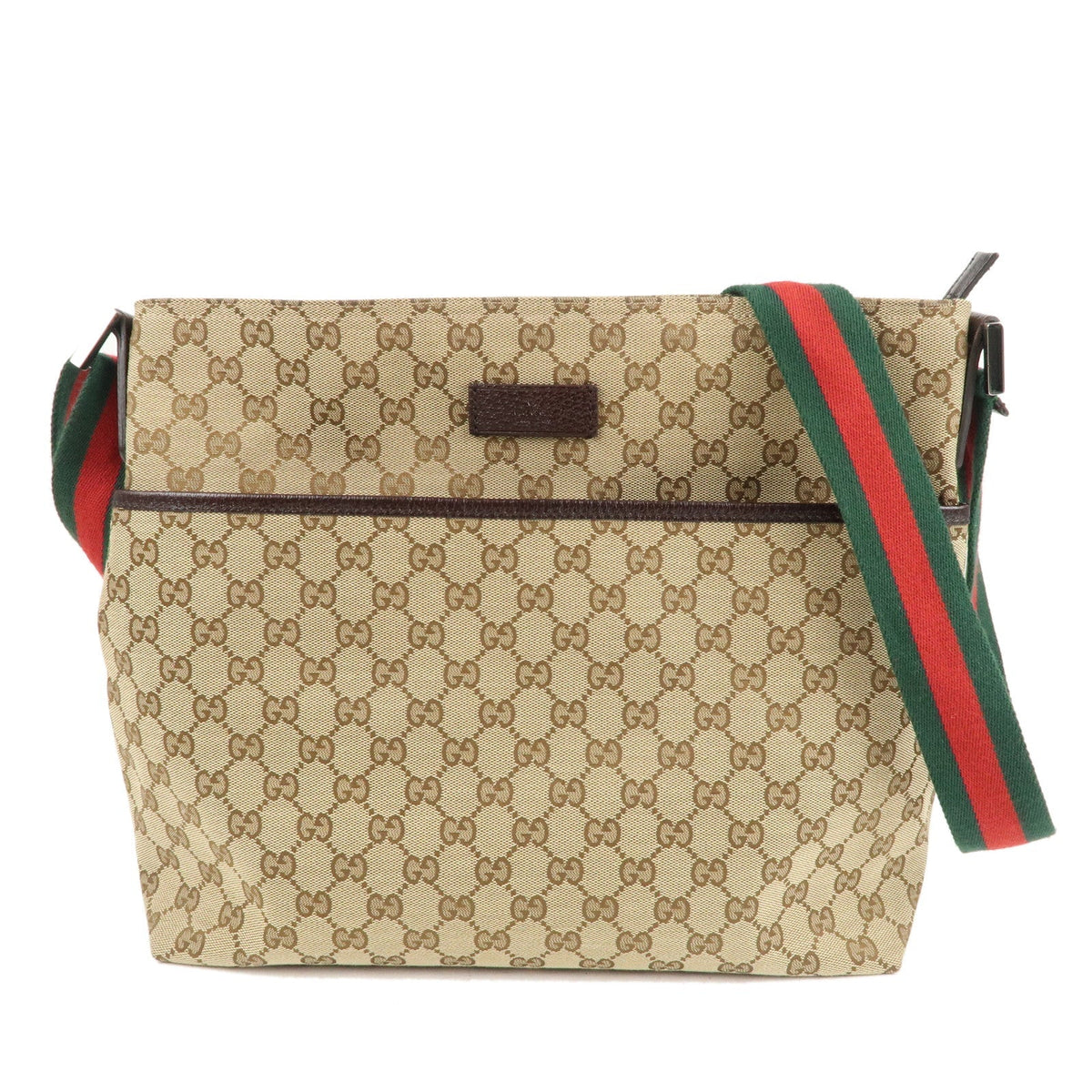 GUCCI Sherry GG Canvas Leather Shoulder Bag Beige 189751