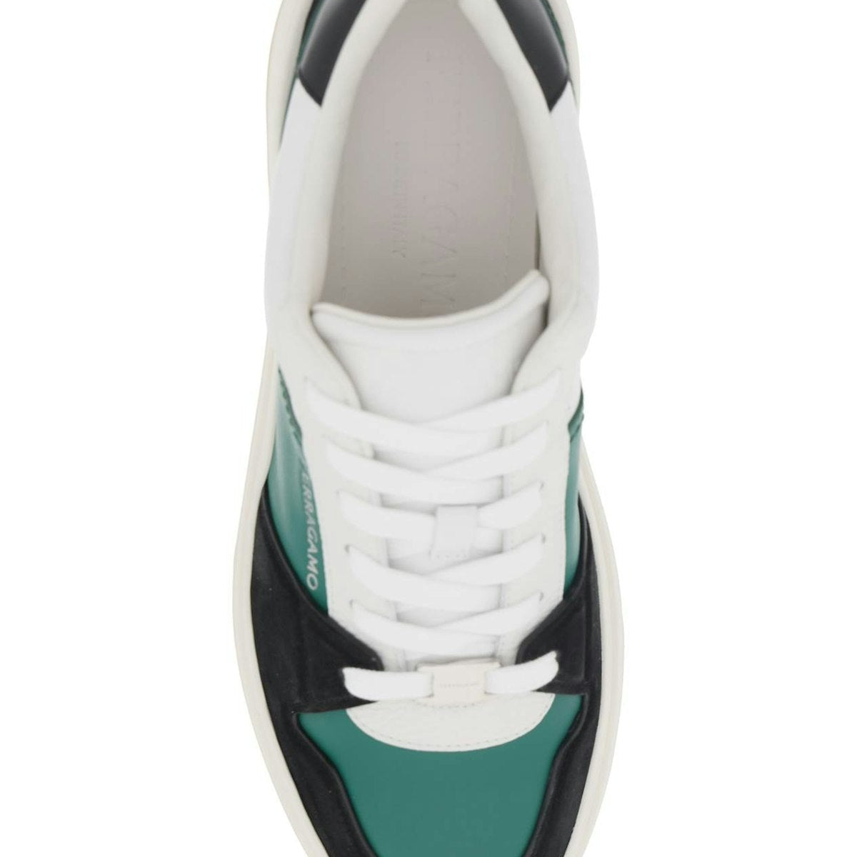 SALVATORE  SMOOTH AND SUEDE LEATHER SNEAKERS