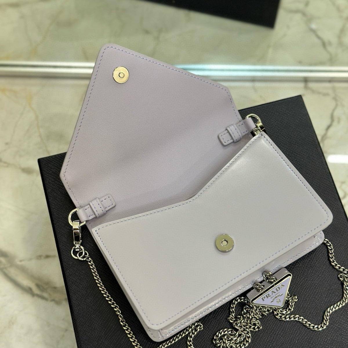 PD TRIANGLE LOGO BUFFED SHOULDER BAG