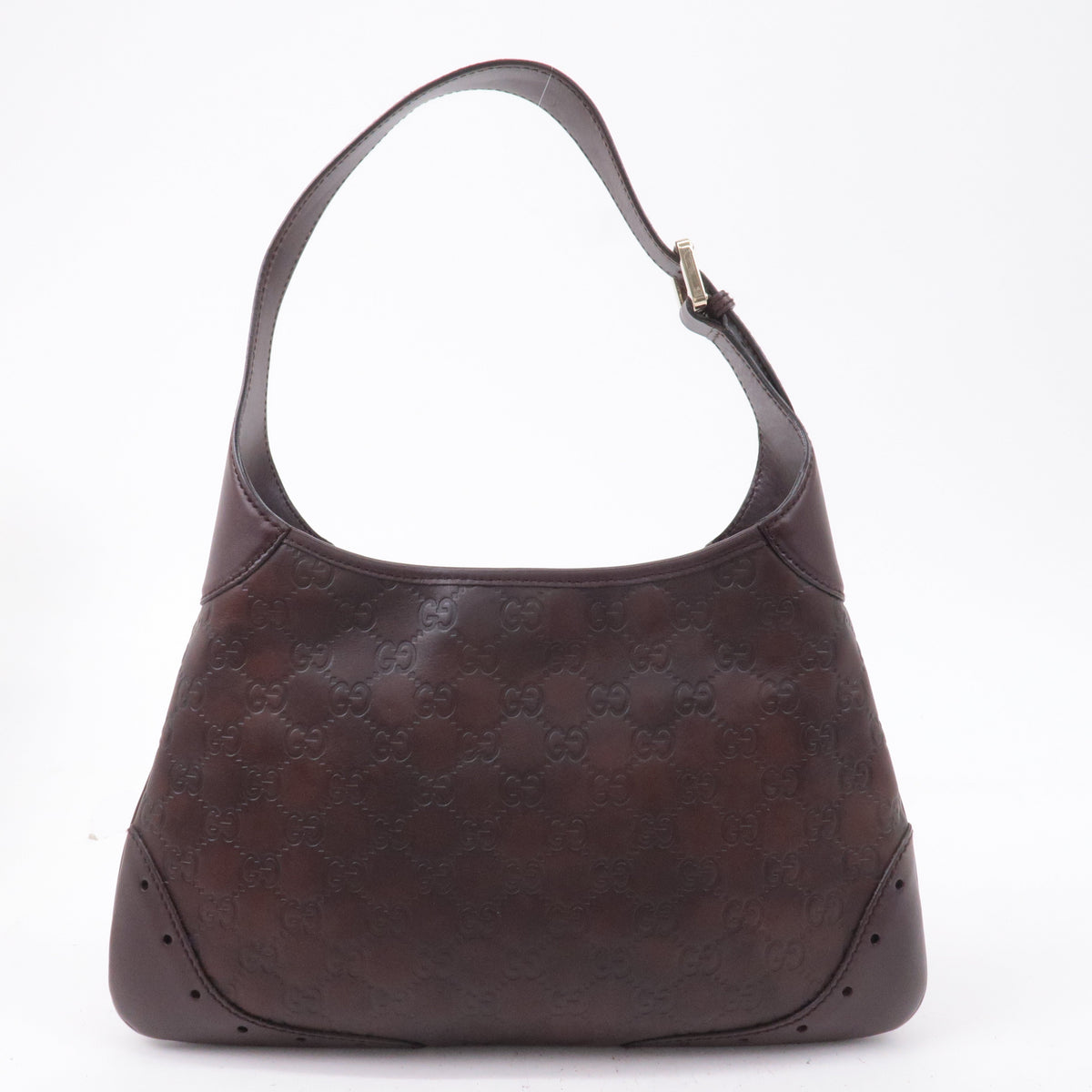 GUCCI Guccissima Leather Shoulder Bag Hand Bag Brown 145778