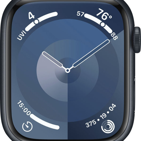 Apple Watch Series 9 45mm 2024 (GPS) Midnight Aluminum Case with Midnight Sport Band - M/L - Midnight