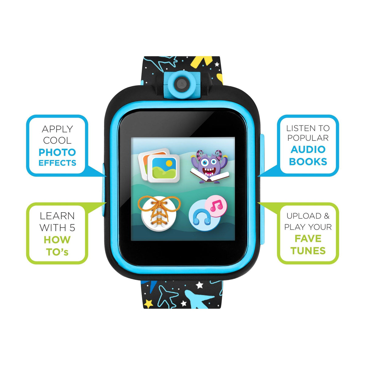 PlayZoom 2 Kids Smartwatch: Airplane & Star Print