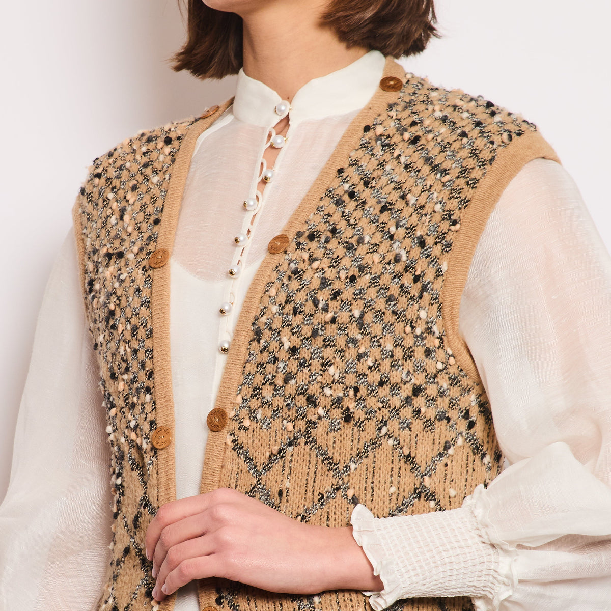 Chanel 01/A Brown Quilted Maxi Sleeveless Gilet with Coco Logo Detail Size FR 40 (UK 12)