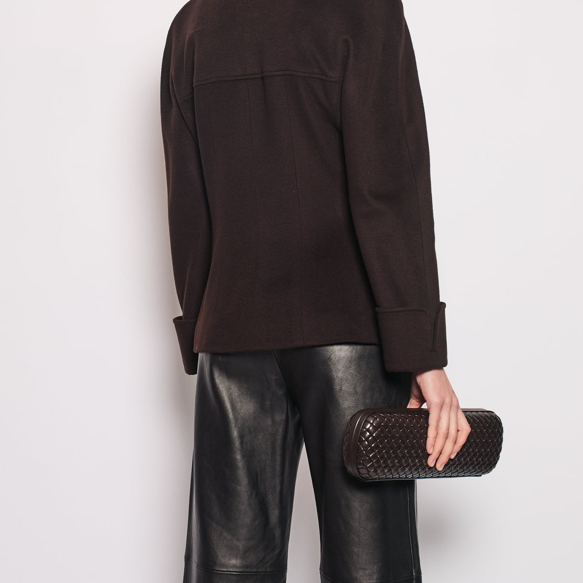 Chanel 98A Brown Cashmere Coat With Shoulder Pads and Pocket Details FR 42 (UK 14)