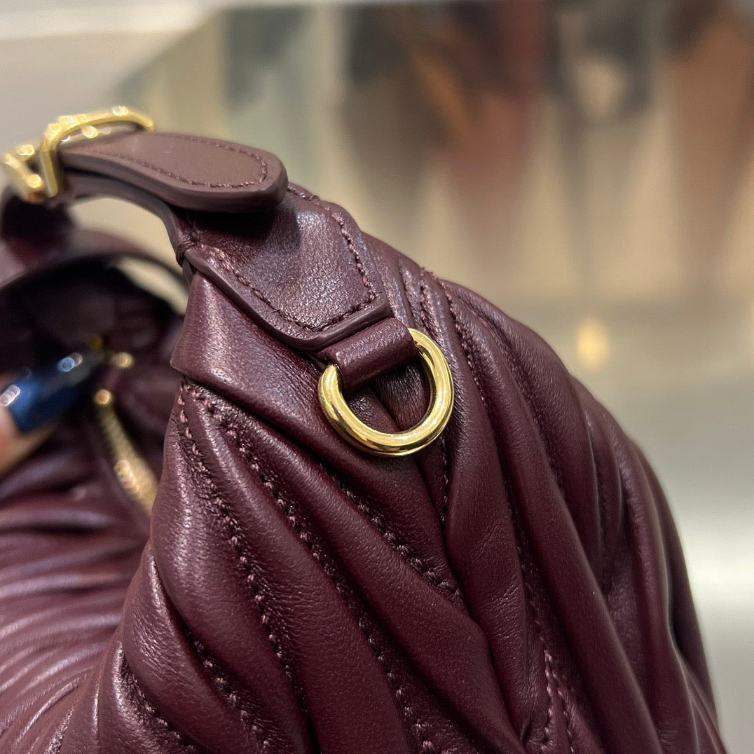MIU M MATELASSE NAPPA LEATHER POUCH