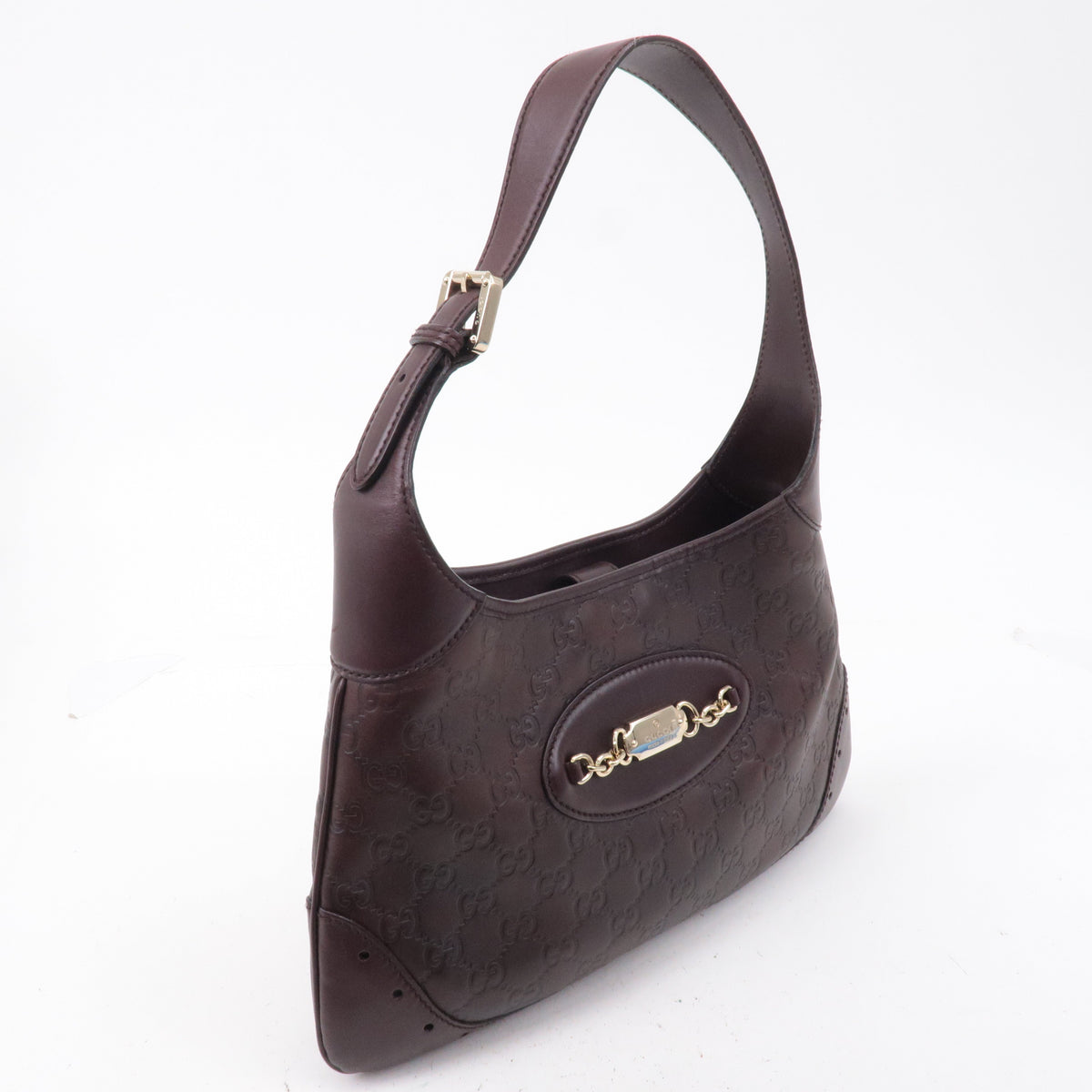 GUCCI Guccissima Leather Shoulder Bag Hand Bag Brown 145778