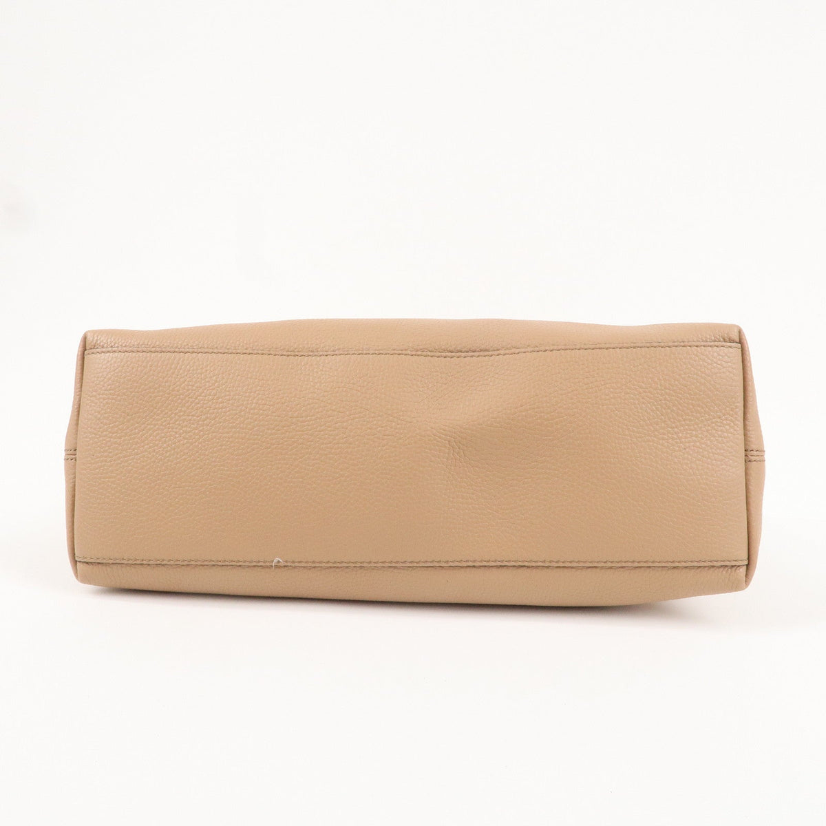 GUCCI SOHO Interlocking G Leather Chain Shoulder Bag Beige 536196