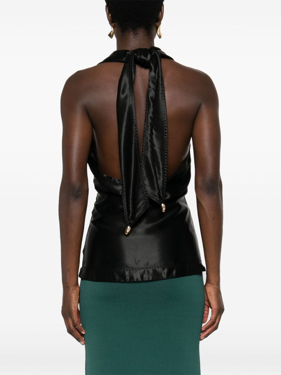 Bottega Veneta Women Top Drappeggiato In Viscosa Fluida