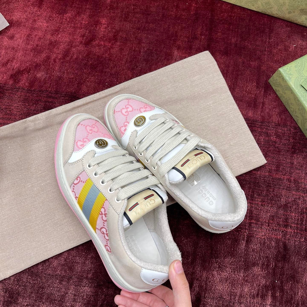GG SCREENER LEATHER SNEAKERS
