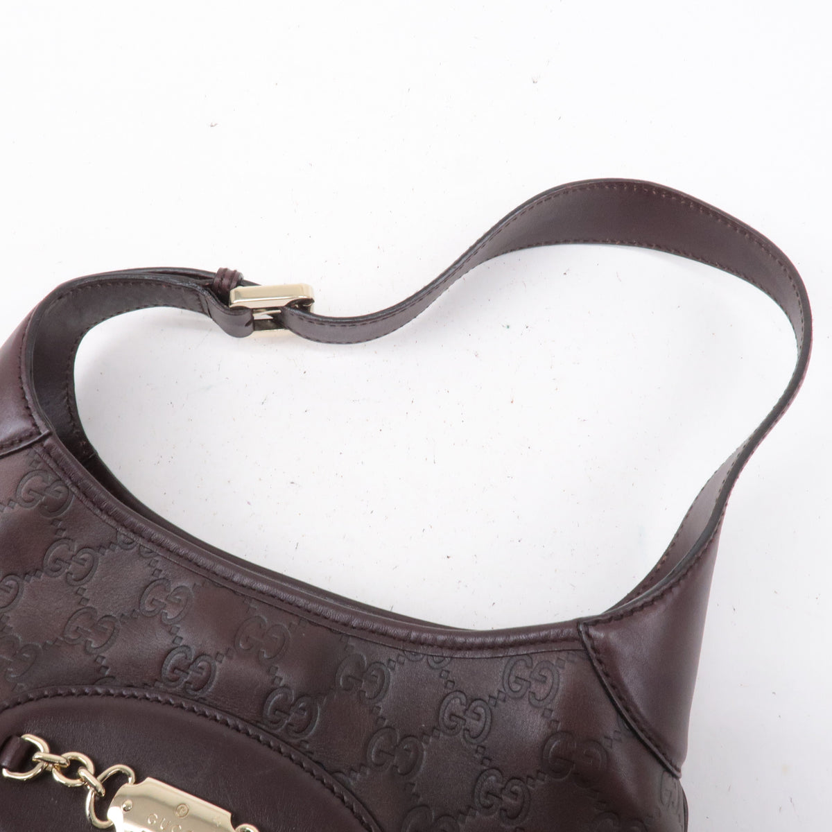 GUCCI Guccissima Leather Shoulder Bag Hand Bag Brown 145778