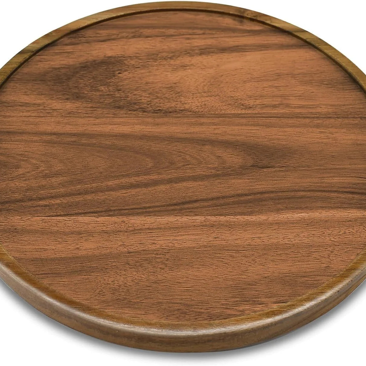 10 Inches Candle Holder Tray Home Decor, Acacia round Wood Tray for Coffee Table, Coffee Table Tray,Small Wooden Serving Tray, Decorative Trays for Home Decor(1 Pack)