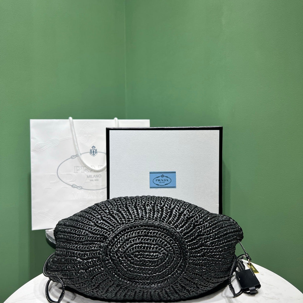 PD RAFFIA CROCHET BAG