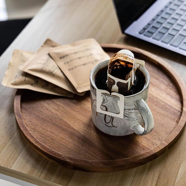 10 Inches Candle Holder Tray Home Decor, Acacia round Wood Tray for Coffee Table, Coffee Table Tray,Small Wooden Serving Tray, Decorative Trays for Home Decor(1 Pack)