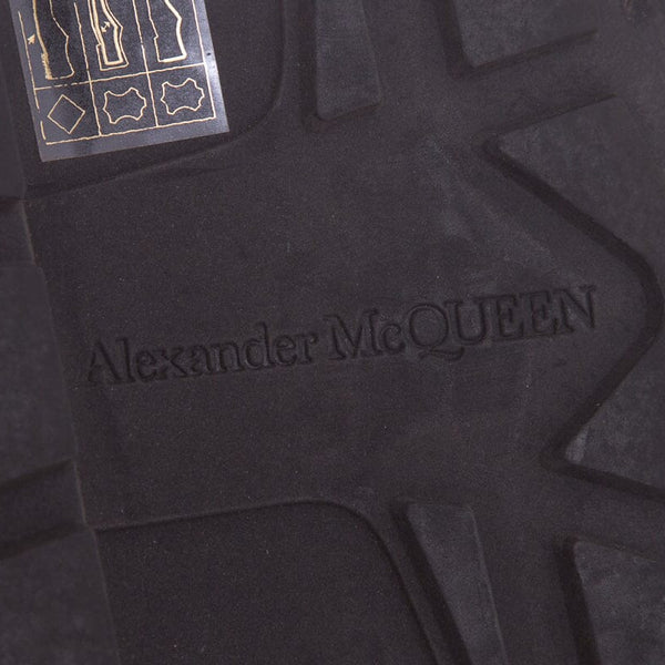 Alexander McQueen Sitvale Pelle Black Boots SZ 38.5