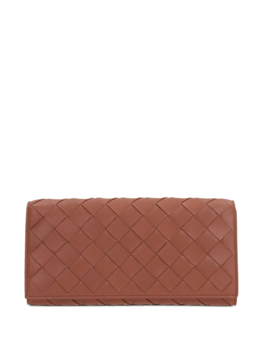 Bottega Veneta Women Portafoglio Intrecciato Con Patta Grande