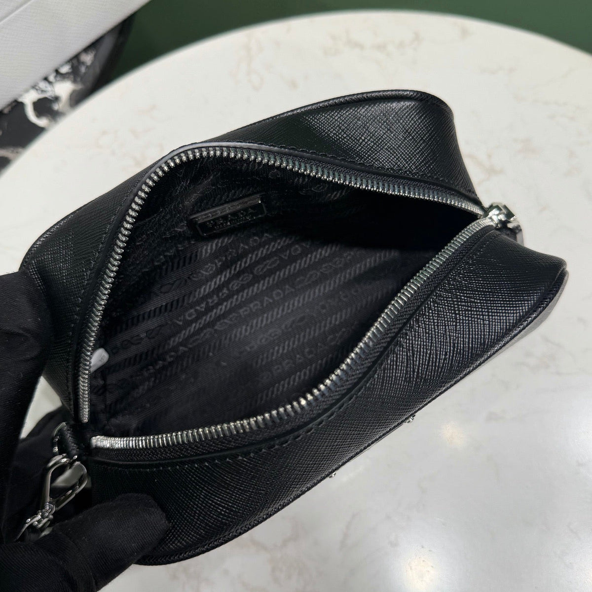 PD SAFFIANO LEATHER POUCH