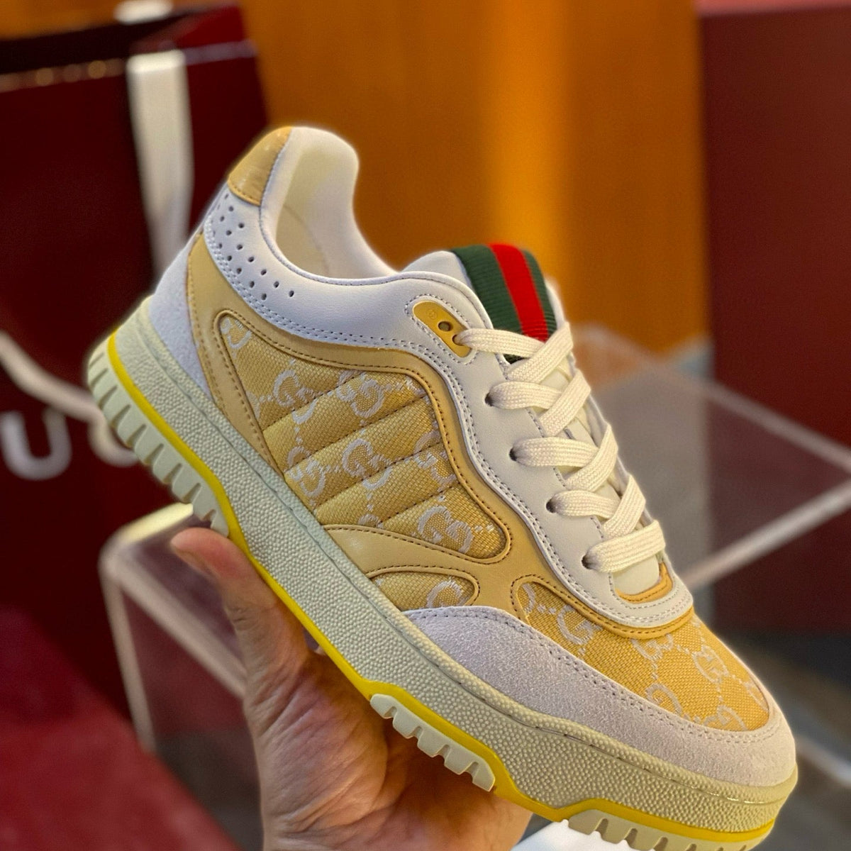 GG RE WEB SNEAKERS