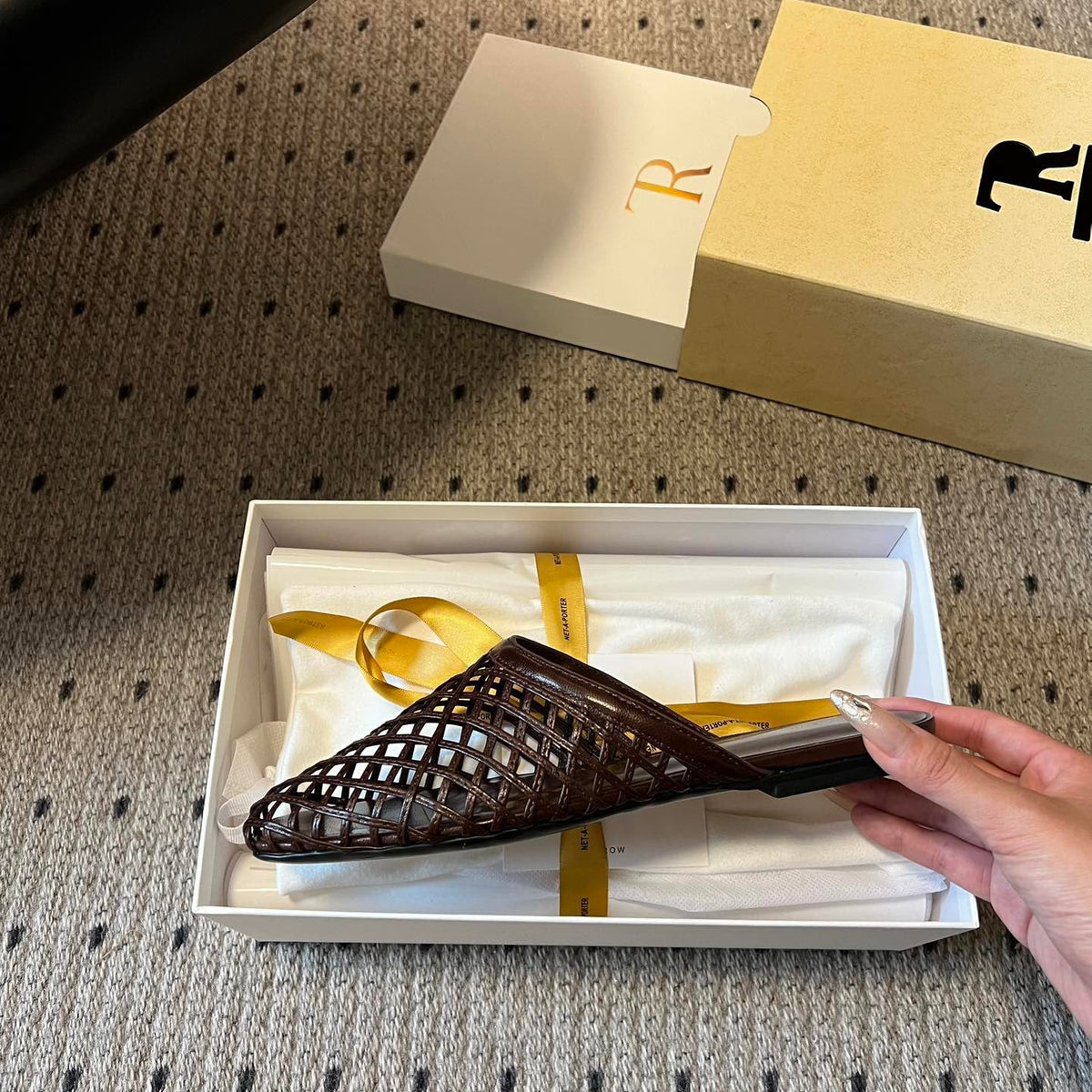 THE ROW LEATHER MULES