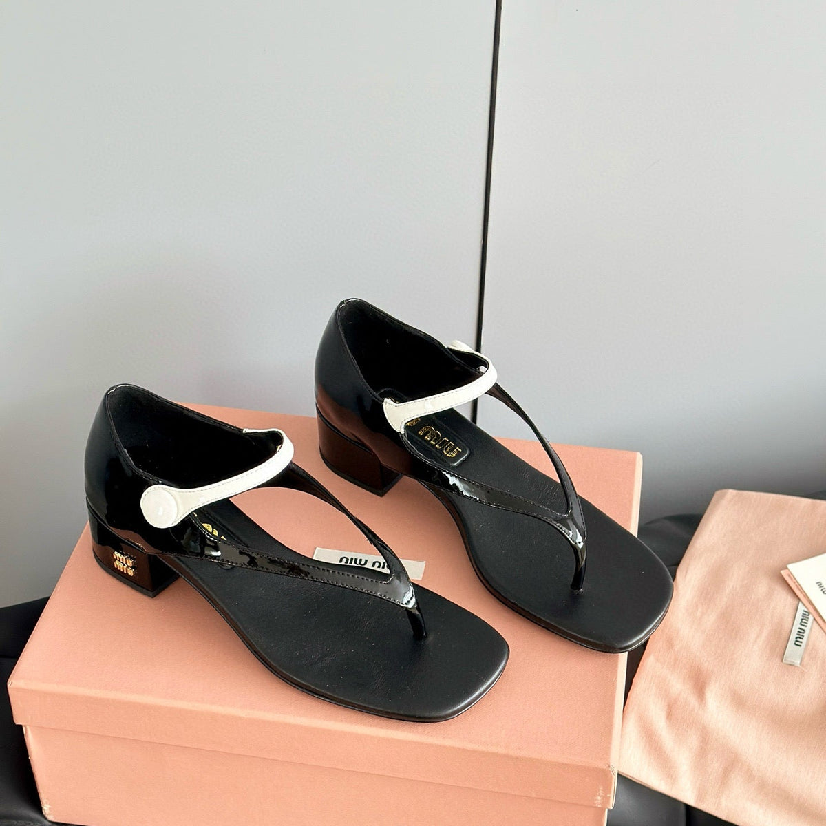 MIU M THONG SANDALS