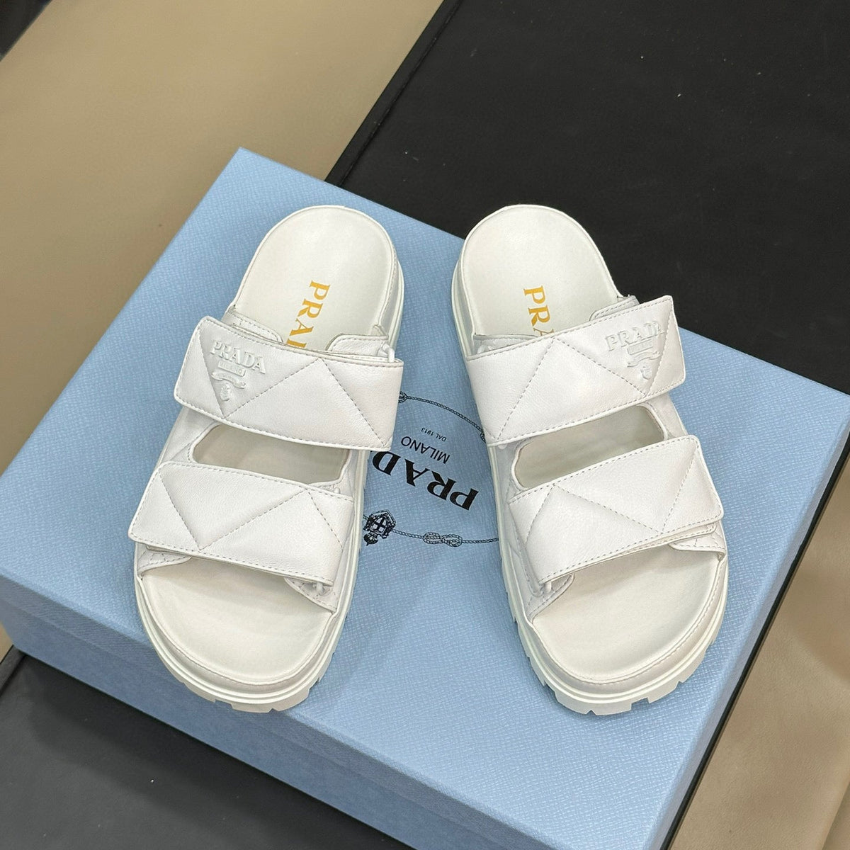 PD NAPPA LEATHER SLIDES
