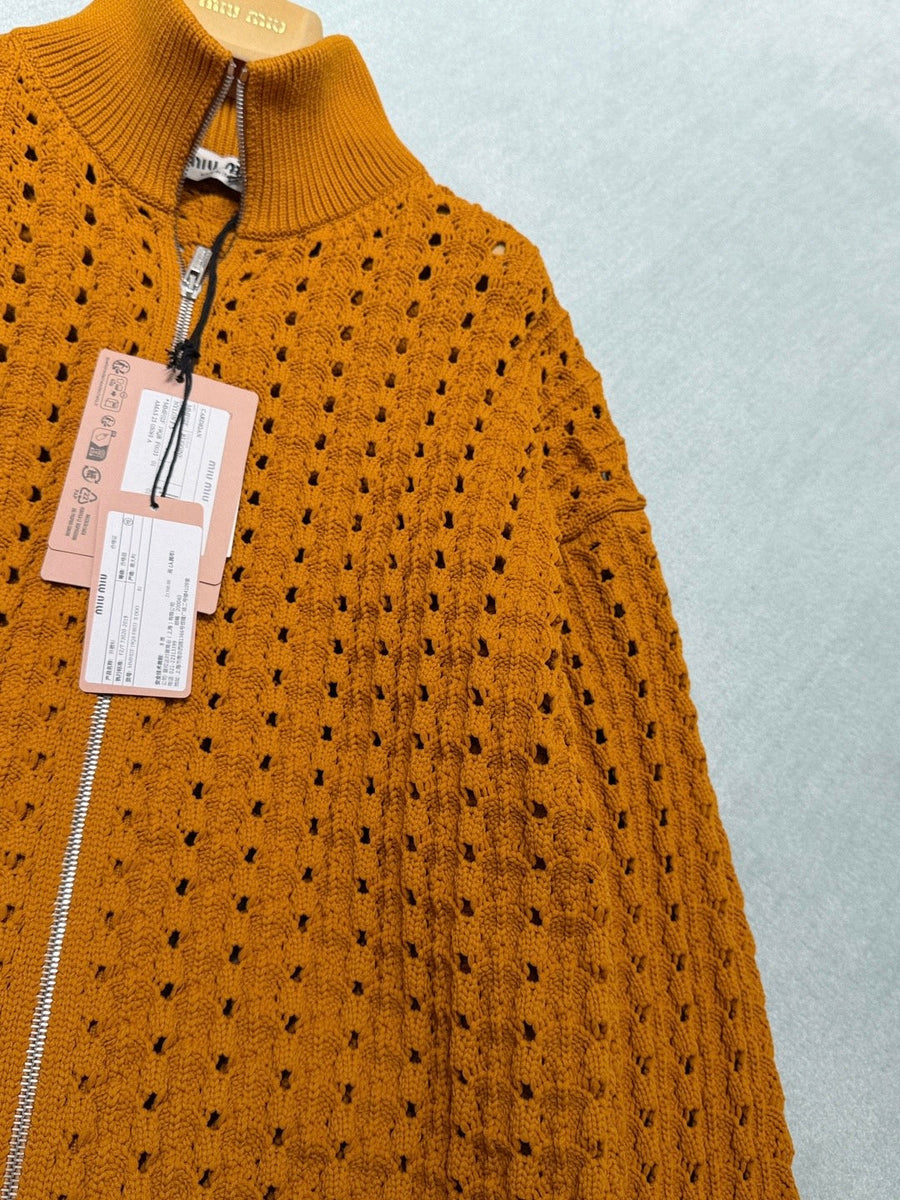 MIU M ZIP CARDIGAN