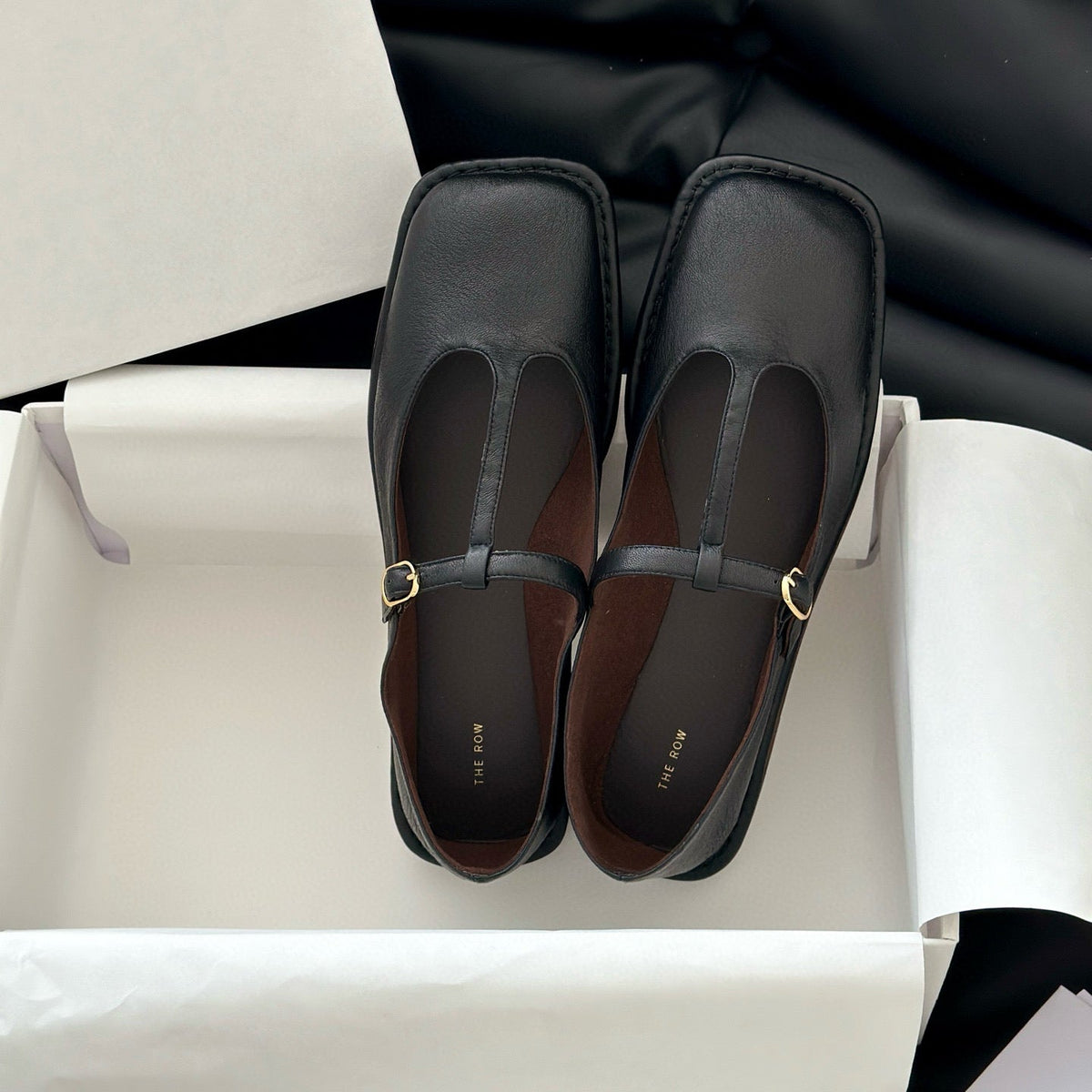 THE ROW T STRAP FLATS