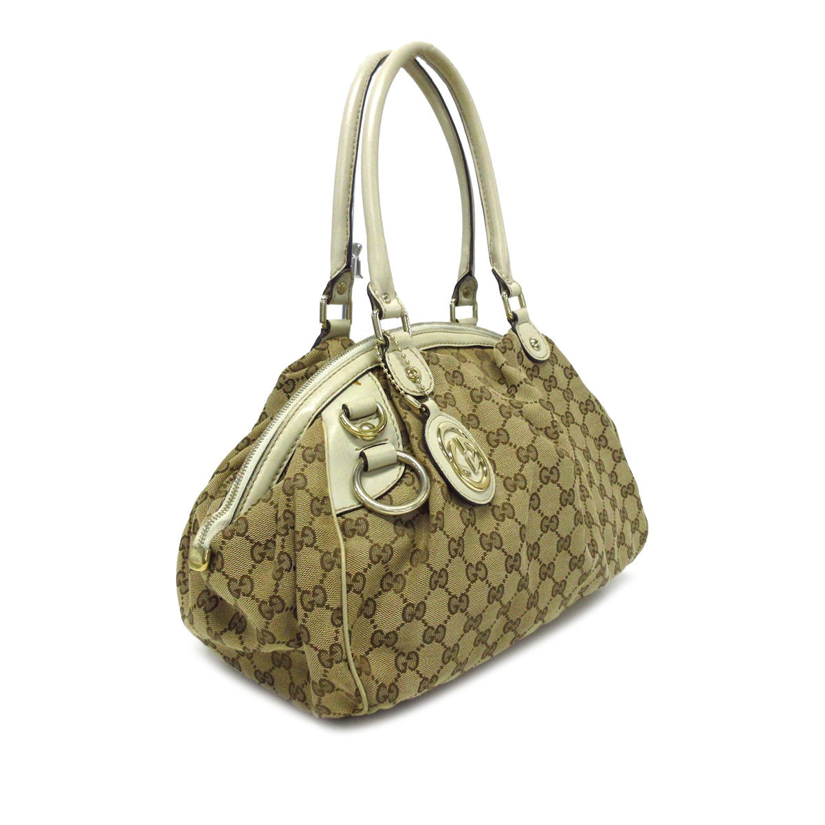 GUCCI GG Canvas Sukey Satchel