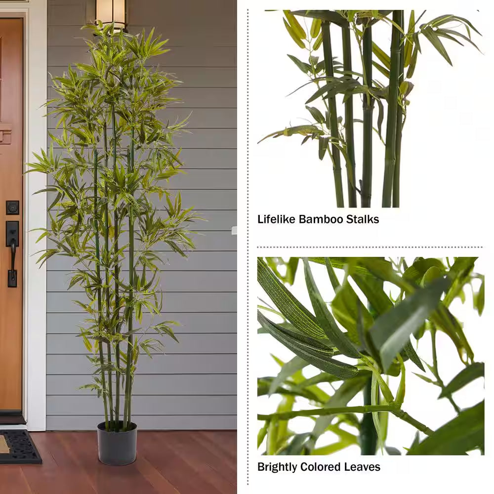 72 In. Artificial Bamboo Plant with Pot