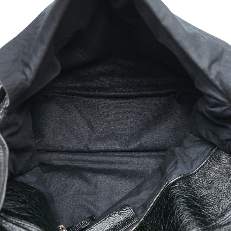 balenciaga Leather Classic Messenger Bag Black