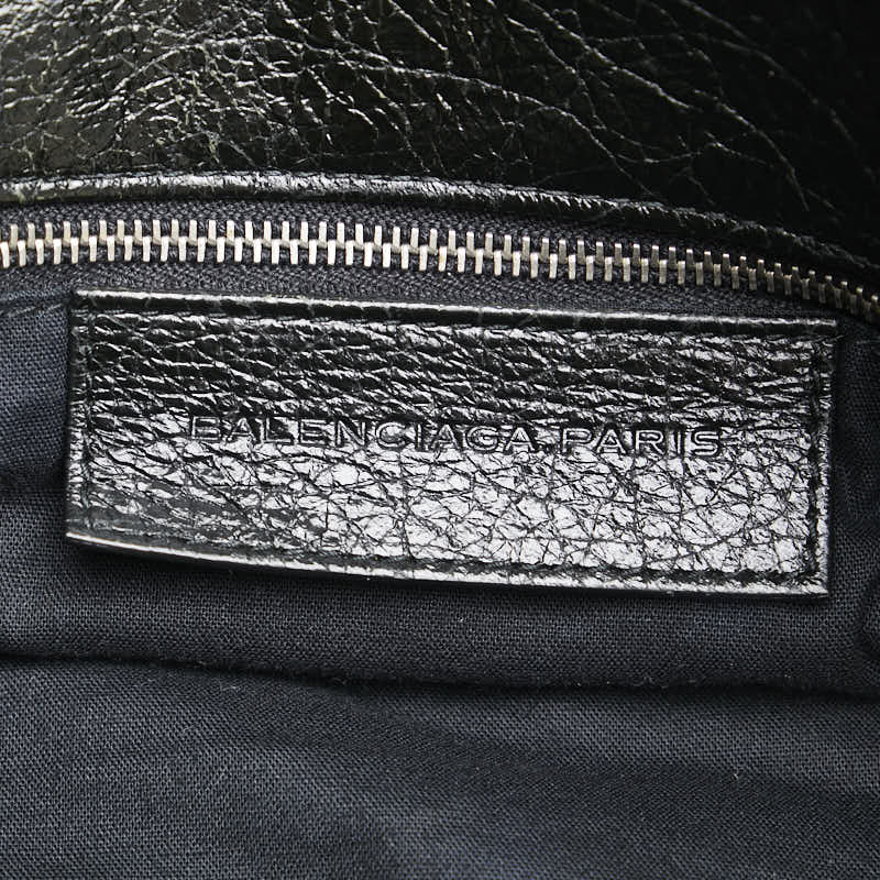 balenciaga Leather Classic Messenger Bag Black