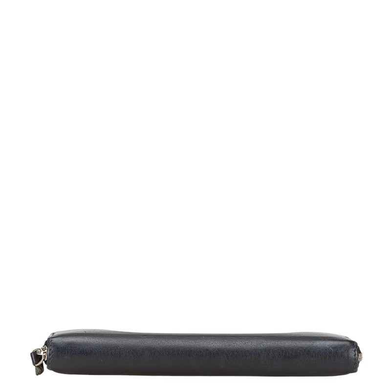 balenciaga Leather Logo Zip-Around Wallet