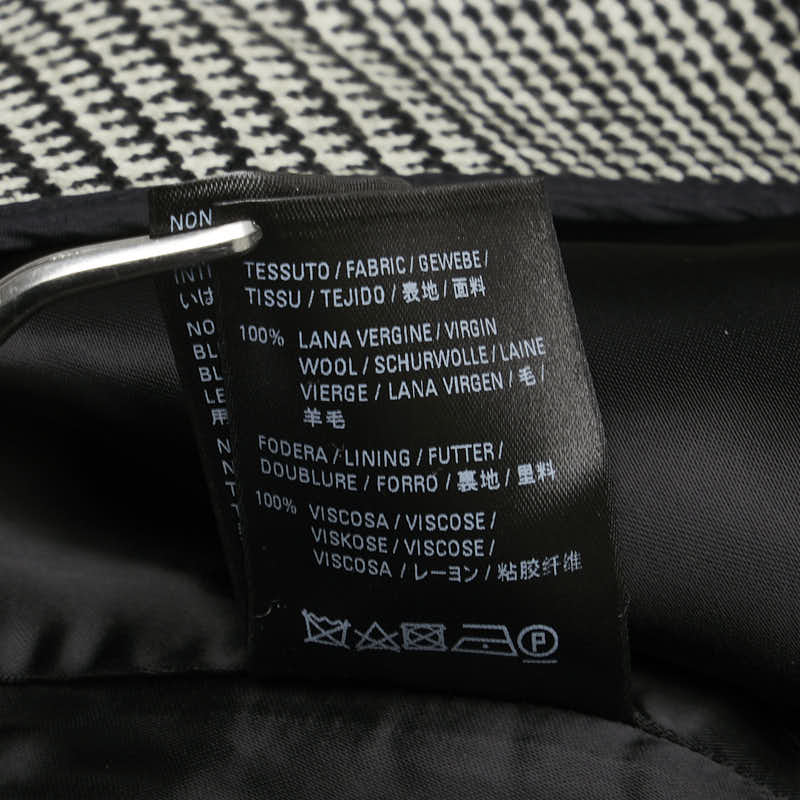 balenciaga Houndstooth Wool Long Skirt