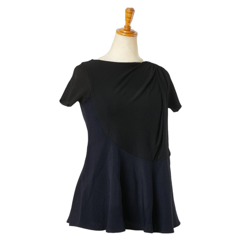 balenciaga Rayon Tunic Dress Black Navy
